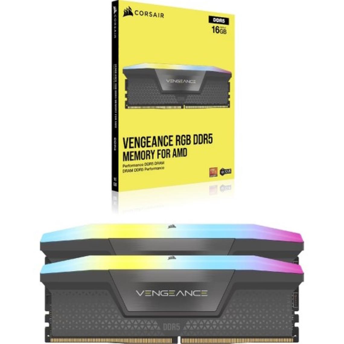 Corsair Corsaır Vengeance Rgb Ddr5 32GB (2X16GB) 6400MHZ Ddr5 Ram (CMH32GX5M2B6400Z36)