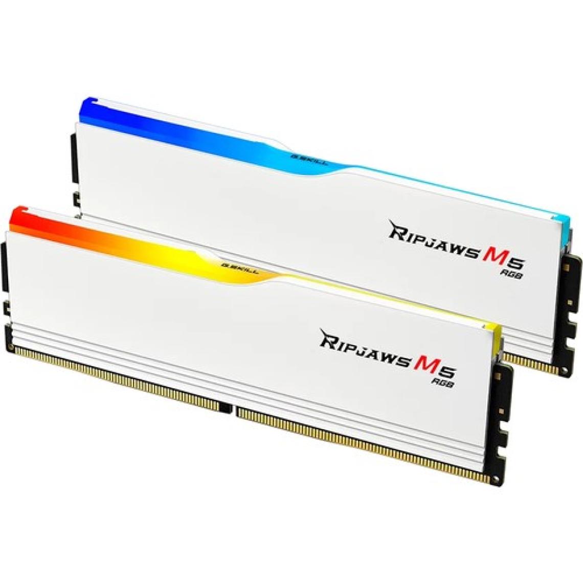 GSkill Gskıll Ripjaws M5 Beyaz Rgb DDR5-6000MHZ CL36 32GB (2X16GB) Dual (36-48-48-96) 1.25V