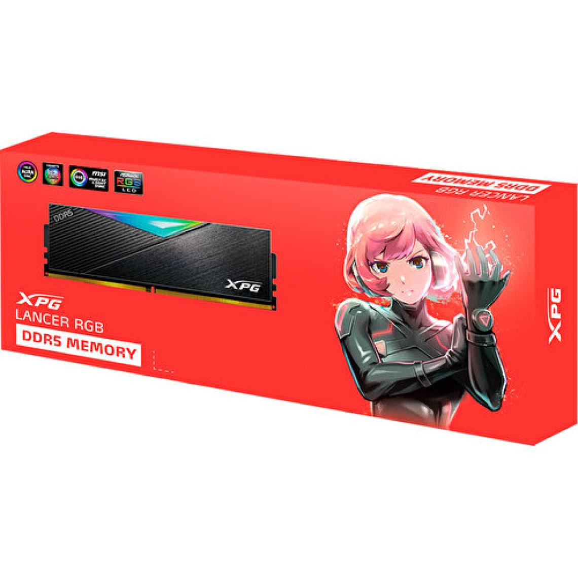 Adata XPG Lancer RGB 16GB 6000 MHz DDR5 CL30 Ram - Siyah  AX5U6000C3016G-CLARBK