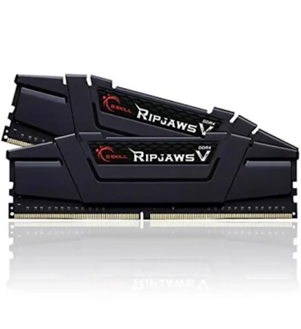 GSkill Ripjawsv Siyah 16GB (2x8GB) DDR4 3200MHz Soğutuculu CL16 RAM F4-3200C16D-16GVKB