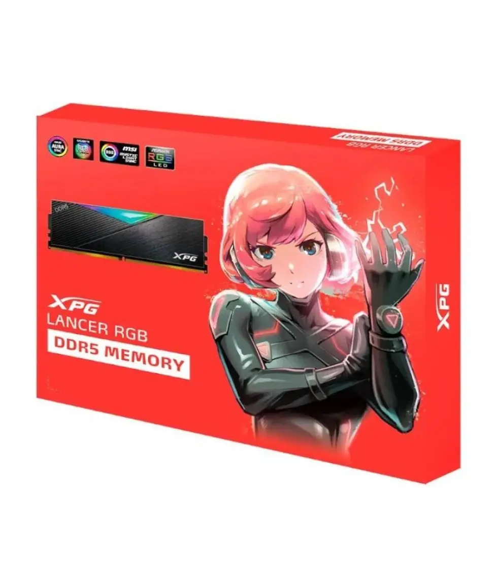 XPG Lancer Siyah RGB DDR5-6000Mhz CL30 32GB (2x16GB) Dual Kit (30-40-40) 1.35V