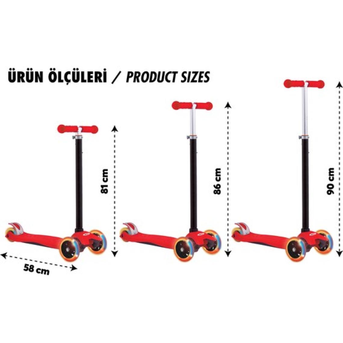 Shinaro Maxi Turuncu 3 Tekerlekli LED Işıklı Çocuk Scooter