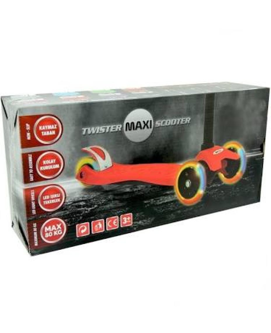 Can Oyuncak Shinaro MAXI Twister 3 Led Işıklı 3 Tekerli Yükseklik Ayarlı Scooter - SİYAH