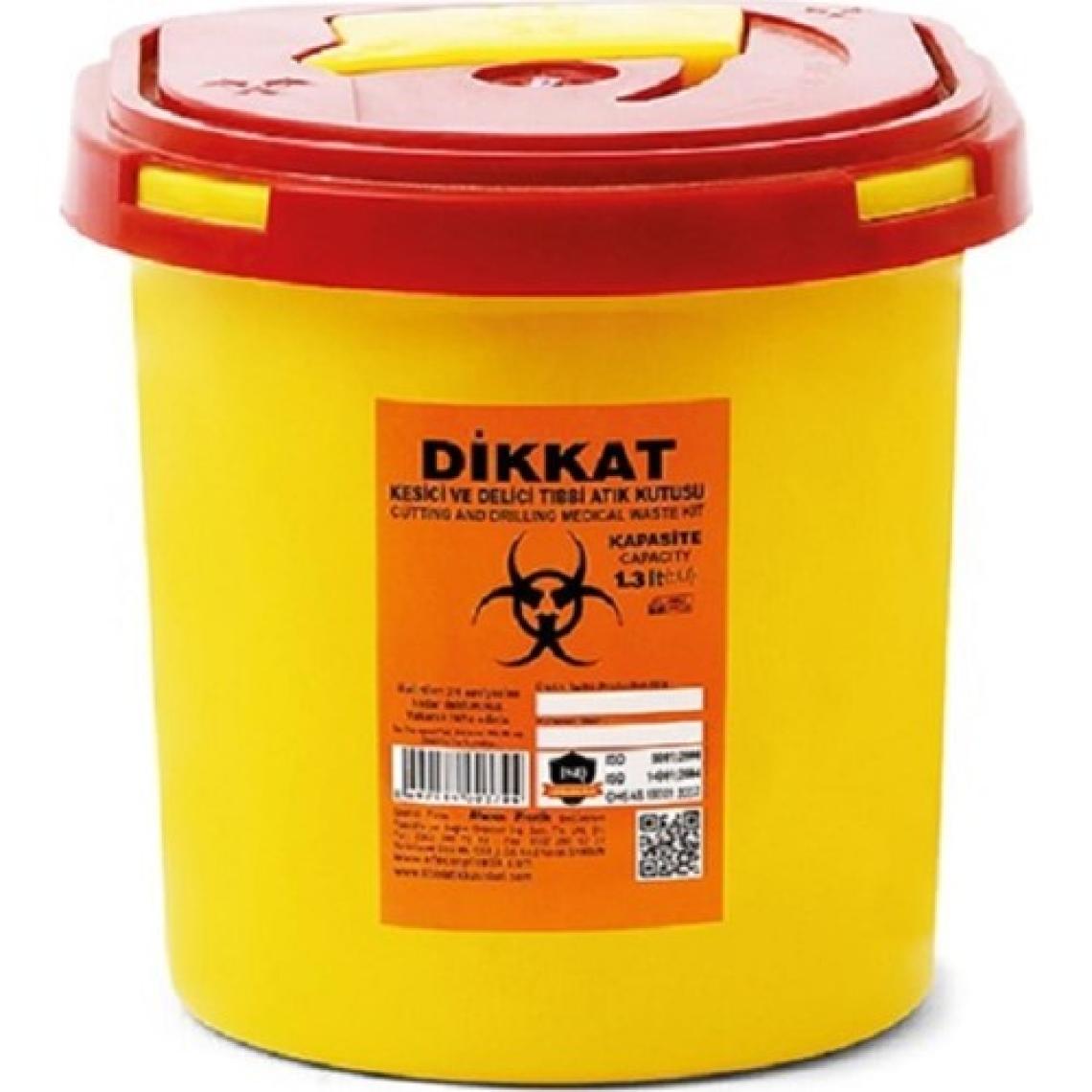 Çelikpençe 10 Adet Enfekte Atık Kutusu 1.3 Lt. + Tıbbi Atık Torbası 2 Adet