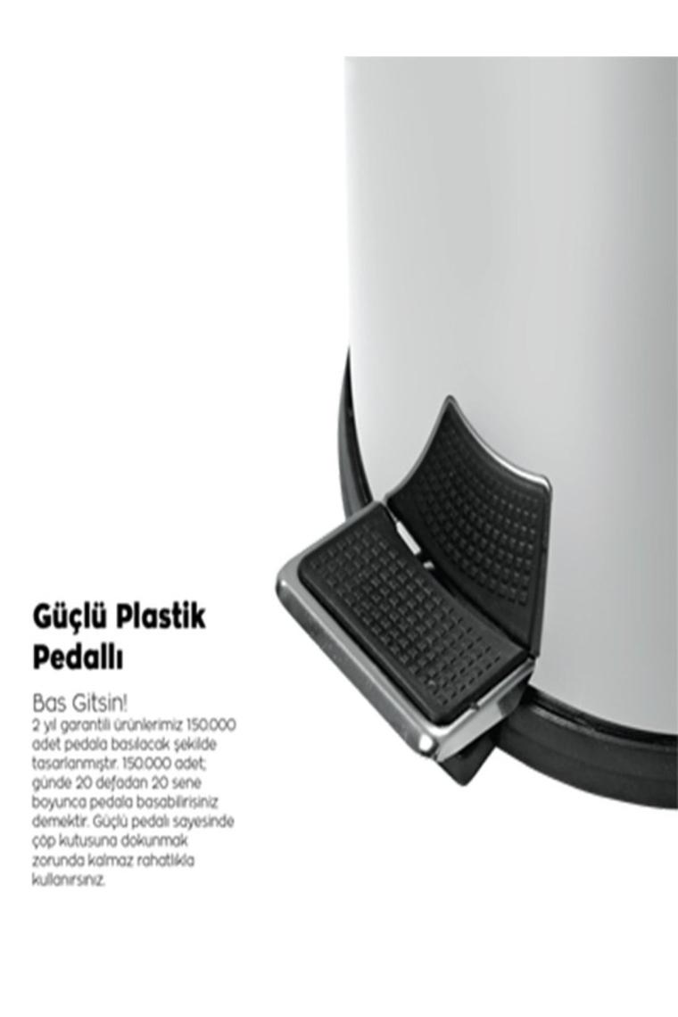 Palex Pedallı Çöp Kovası Krom 12 lt