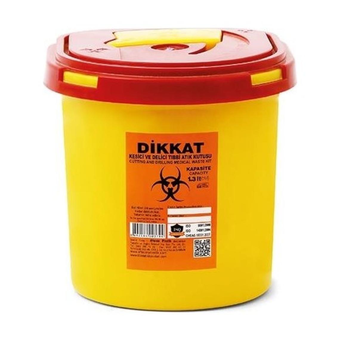 Çelikpençe 5 Adet Kesici ve Delici Tıbbi Enfekte Atık Kutusu 1.3 lt