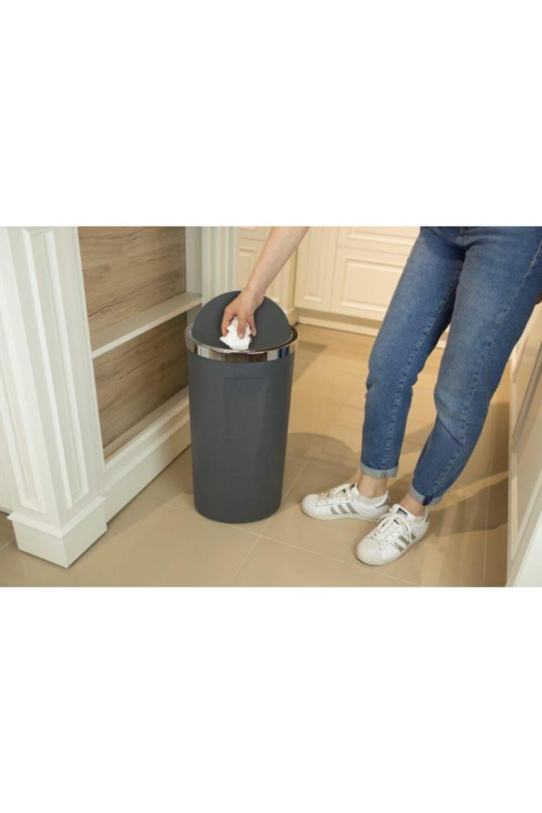 Primanova Lenox Gri 35 lt Çöp Kovası M-E76-07