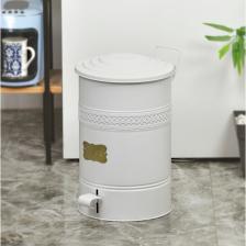 Yıldıray Metal Galvaniz Metal Pedallı Çöp Kovası 16 Litre Beyaz