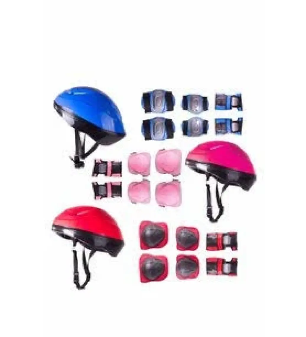Furkan Toys F-Sports Kask Dizlik Dirseklik Koruyucu Set Pembe