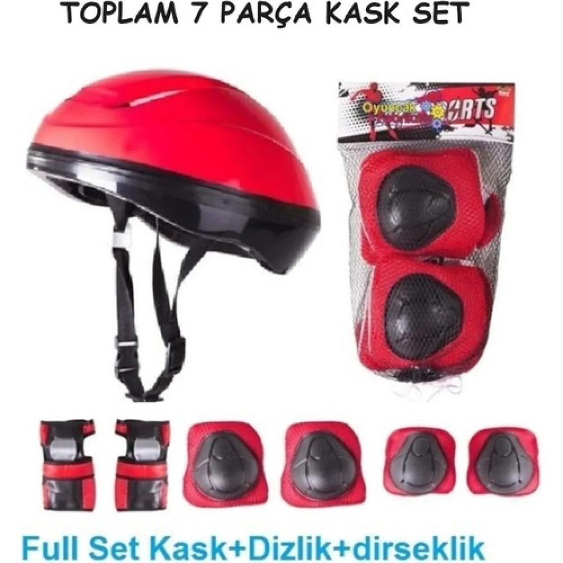 Trust Store Bisiklet Scooter Kaykay Için Kask Dizlik Dirseklik Koruyucu Set Tam 7 Parça