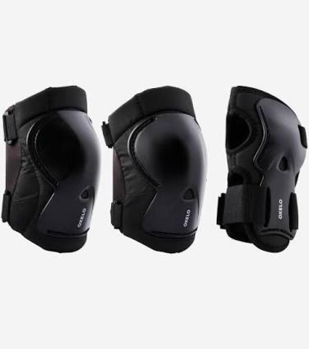Decathlon OXELO Çocuk Paten / Kaykay / Scooter 3x2 Destek Seti - Siyah - PLAY