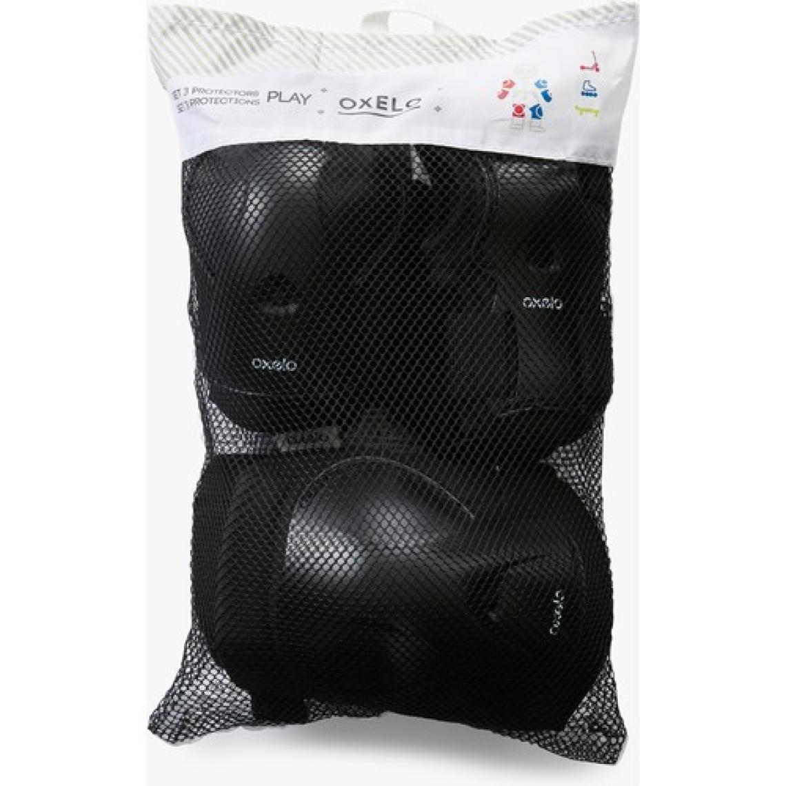 Decathlon OXELO Çocuk Paten / Kaykay / Scooter 3x2 Destek Seti - Siyah - PLAY