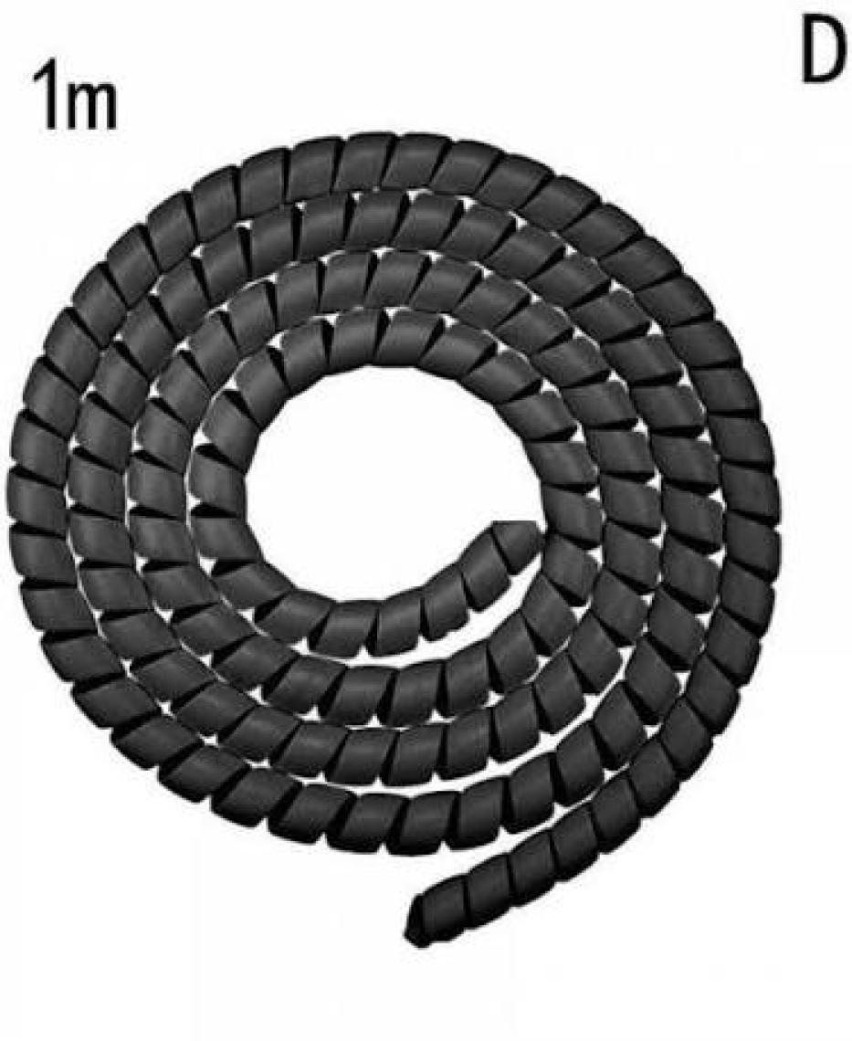 Profisher M365 M365 Pro Elektrikli Scooter Için 100 cm Kablo Koruyucu Spiral Siyah