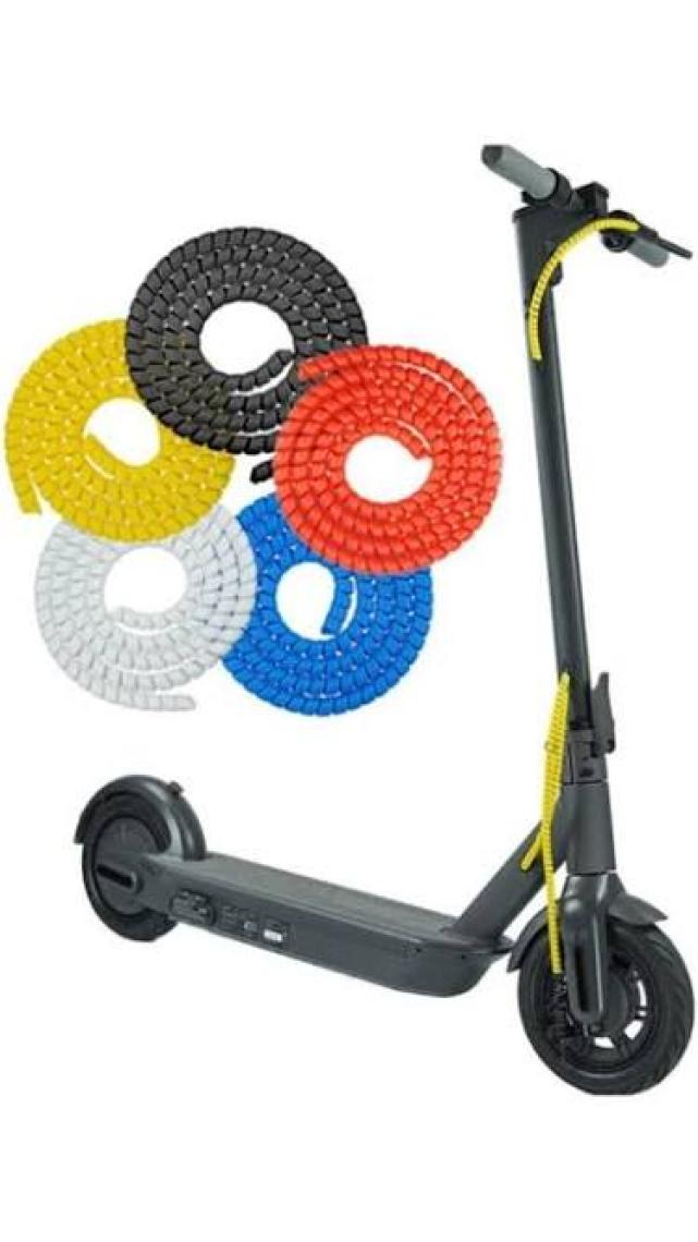 Profisher M365 M365 Pro Elektrikli Scooter Için 100 cm Kablo Koruyucu Spiral Siyah
