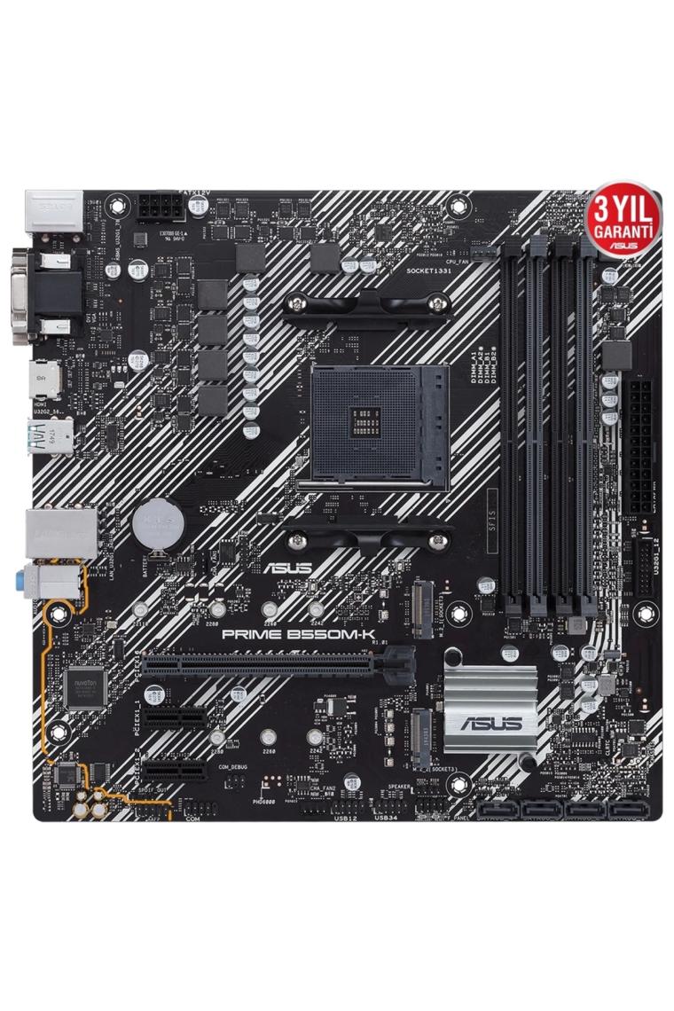 Asus Prime B550M-K AMD AM4 3.Nesil DDR4 VGA DVI HDMI Anakart