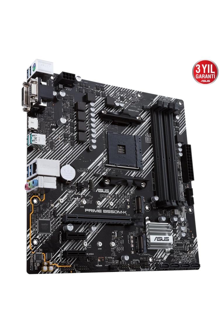 Asus Prime B550M-K AMD AM4 3.Nesil DDR4 VGA DVI HDMI Anakart