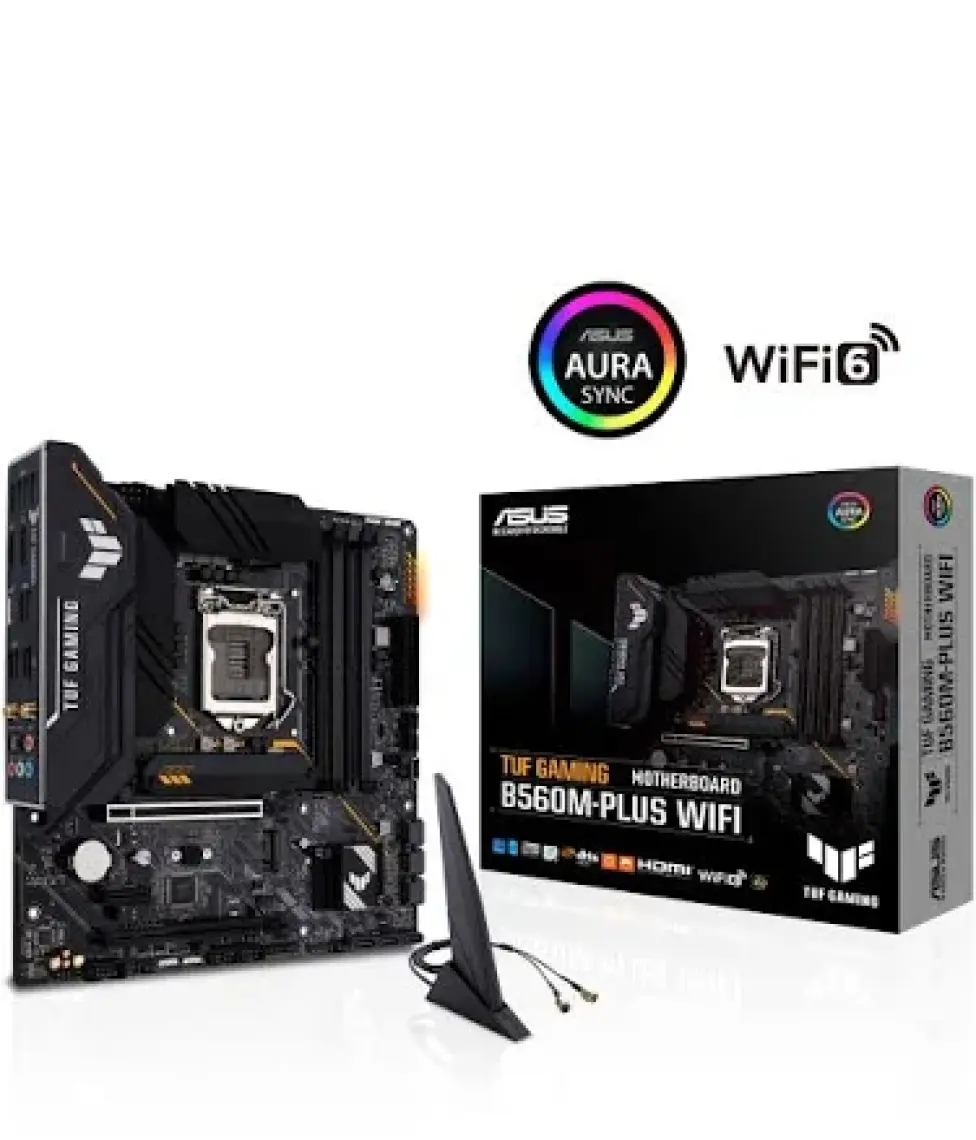Asus Tuf Gamıng B560M-Plus Intel B560 Lga1200 DDR4 5000 Dp Hdmı 2X M2 Usb3.2 Aura Rgb 2.5Gb Matx(Tuf Gamıng B560M-Plus) Anakart