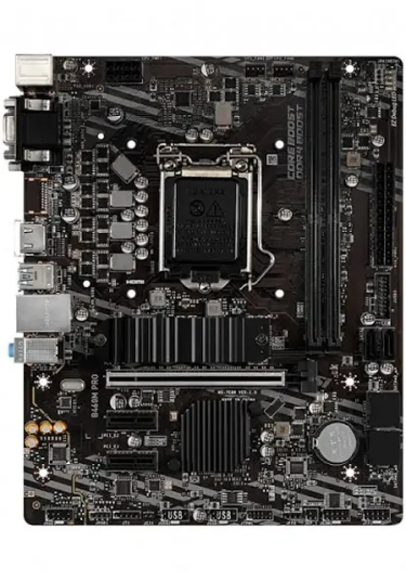 MSI B460M PRO Soket 1200 DDR4 2933 VGA DVI HDMI M.2 USB 3.2 MATX Anakart