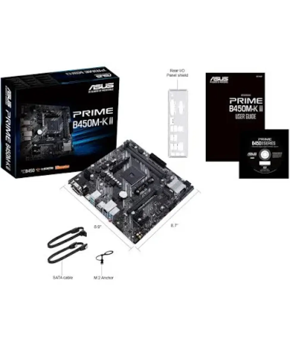 Asus Prime B450M-K II Ddr4 BIOS Flash Back Am4 Anakart