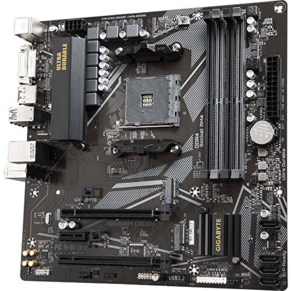 Gıgabyte B550M DS3H 4000MHZ(OC) rev 1.5 Ddr4 Soket Am4 M.2 HDMI DVI Matx Anakart