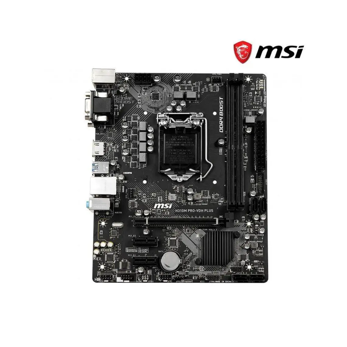 MSI H310M PRO-VDH PLUS Soket 1151 DDR4 2666 DVI VGA HDMI USB3.1 mATX WIN7 WIN10 Anakart