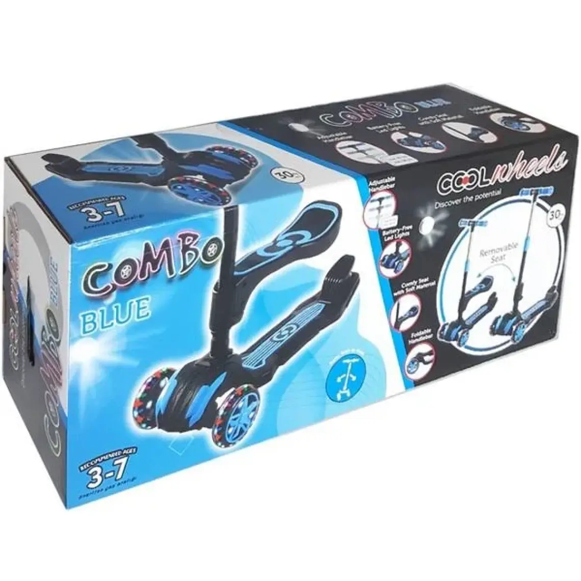 Cool Wheels Combo Oturaklı Scooter Mavi FR59557