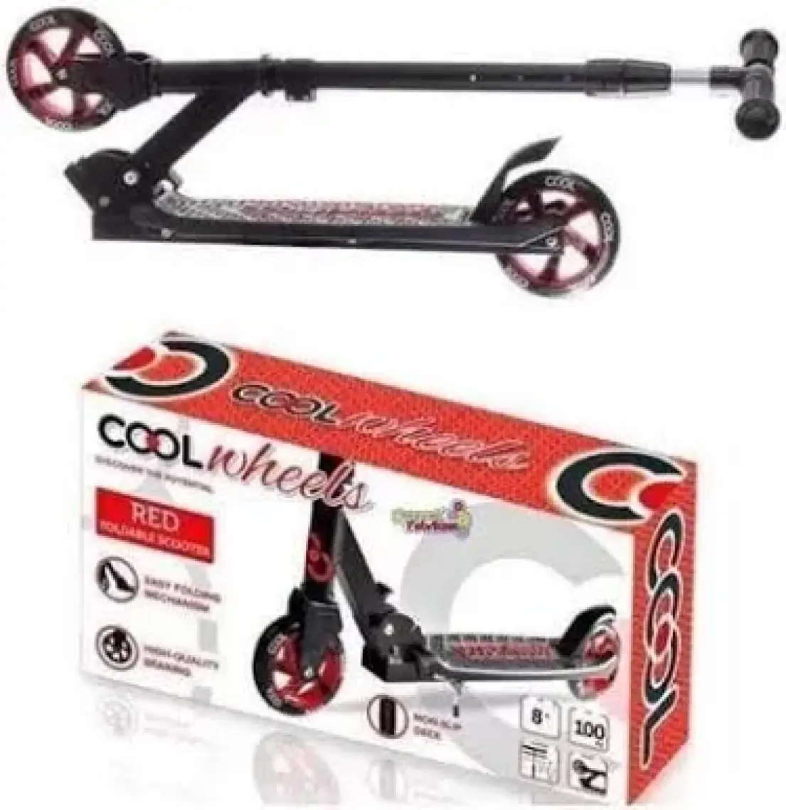 Cool Wheels 8 + Katlanır Scooter Kırmızı FR58376