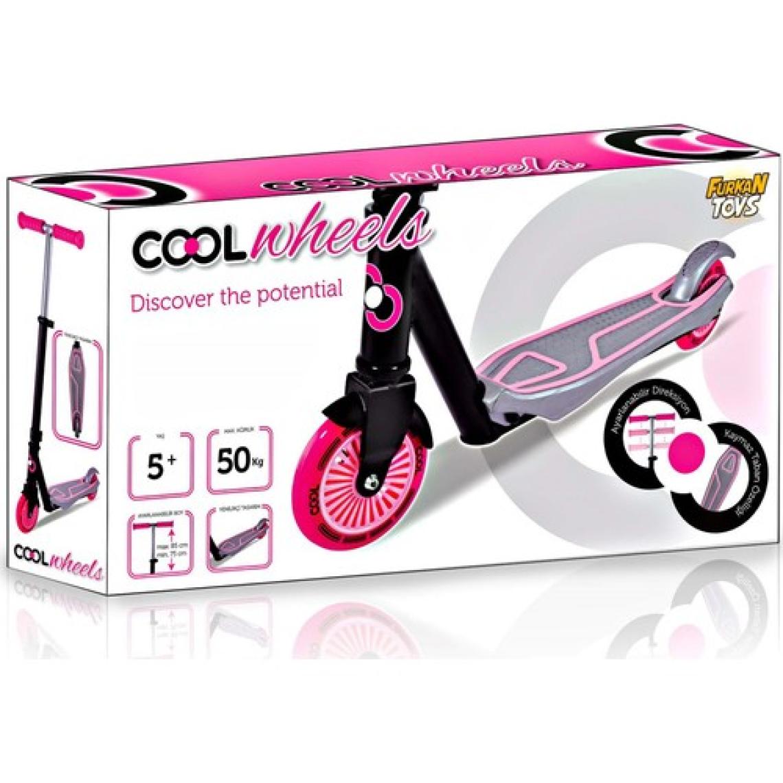 Furkan  Cool Wheels 2 Tekerlekli Scooter Kask set Pembe