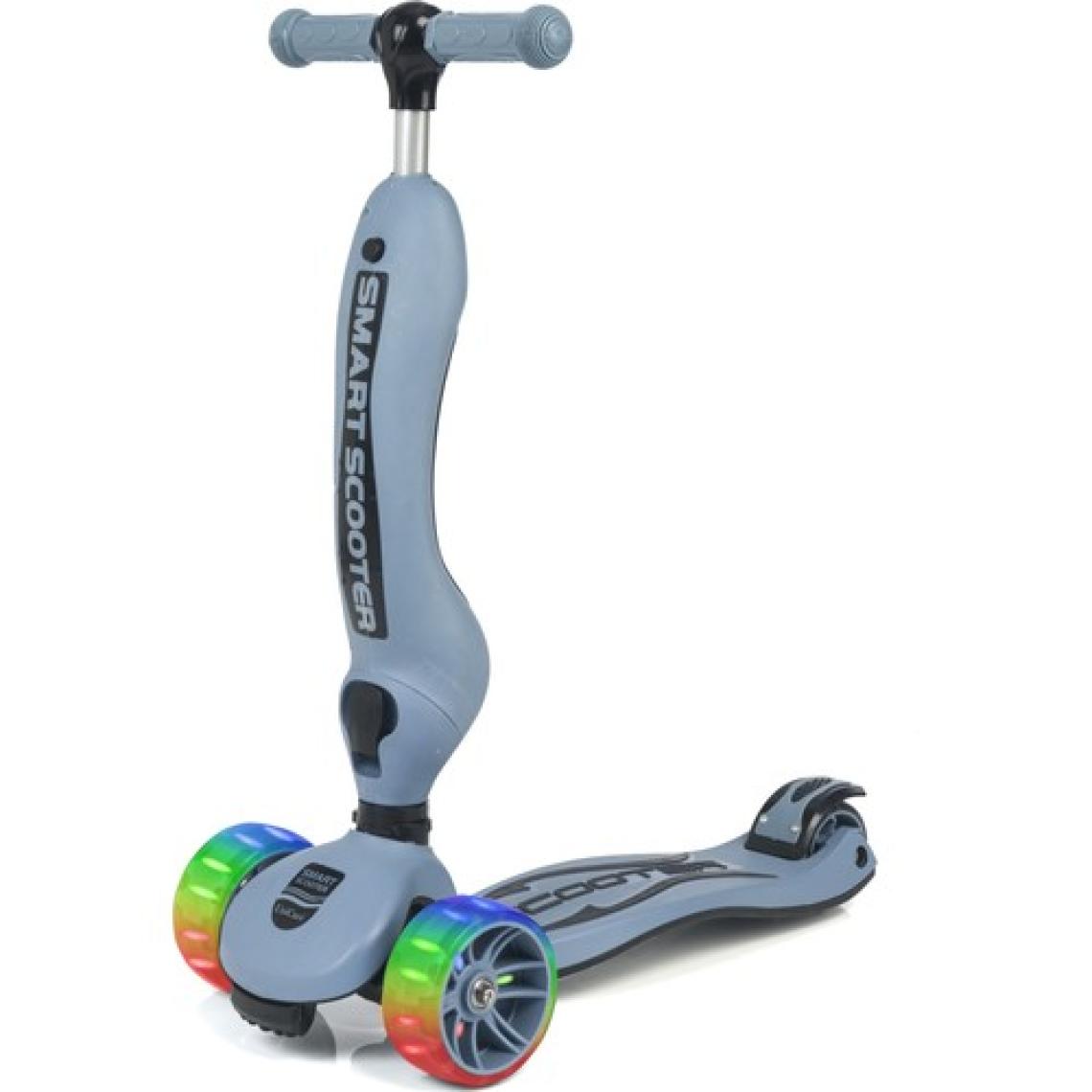 Smart Oturaklı Çocuk Scooter 3 Tekerlekli Led Işıklı Scooter Yükseklik Ayarlı 1-5 Yaş