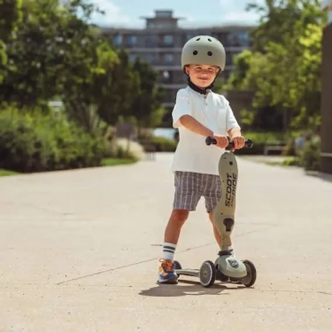 Scoot And Ride Highwaykick 1 Oturaklı Çocuk Scooter Olive 160629-00001