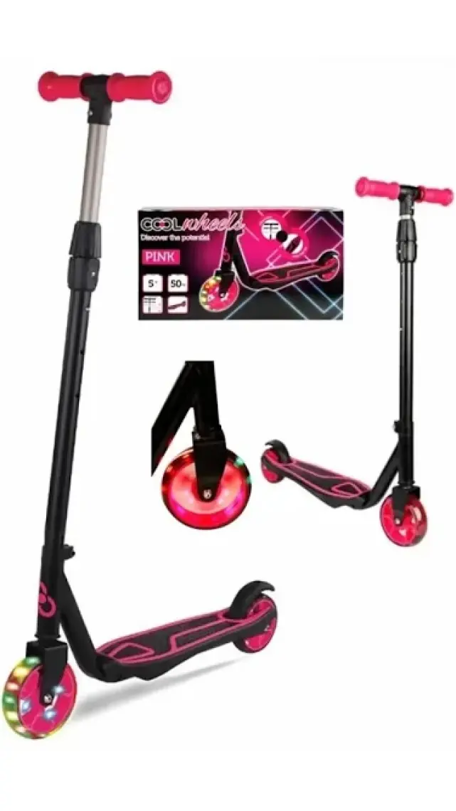 Cool Wheels 5 + Yüksekliği Ayarlanabilir Işıklı Scooter Mavi FR59243