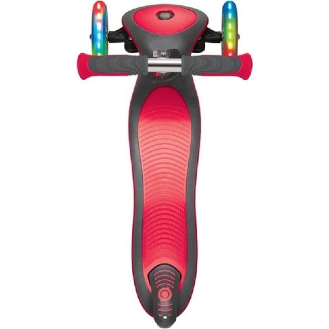 Globber Elite Deluxe Kırmızı 3 Tekerlekli Işıklı Çocuk Scooter