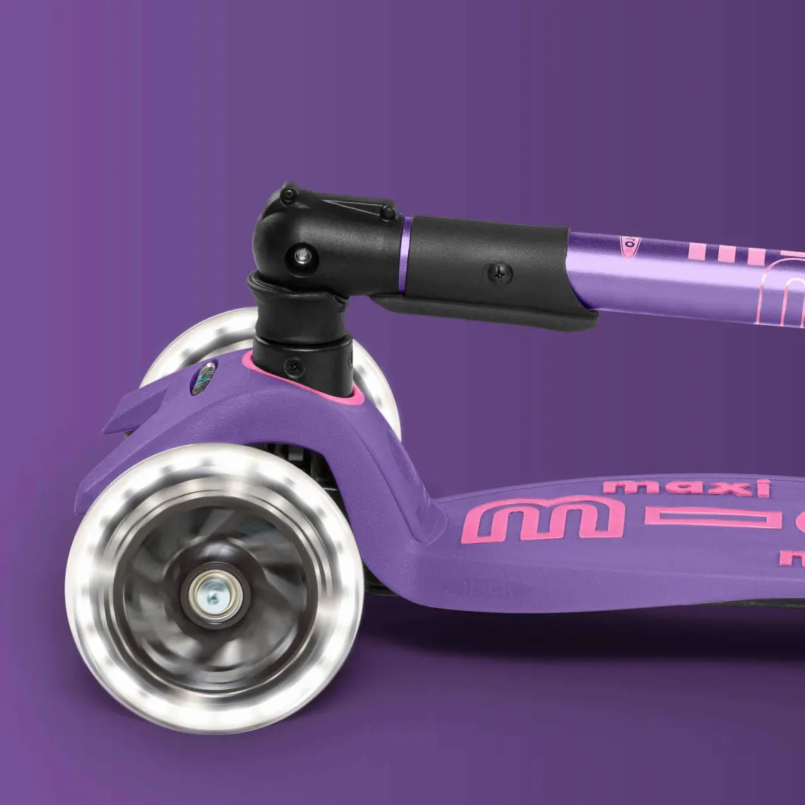 Maxi Micro Deluxe Foldable Purple (Led) Çocuk Mor Scooter MCR.MMD100