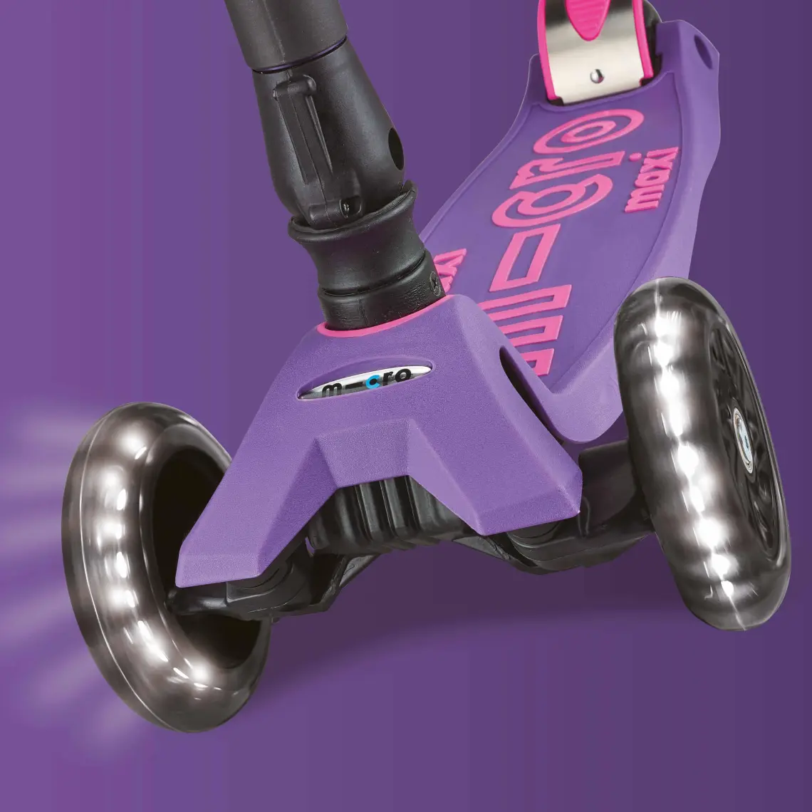 Maxi Micro Deluxe Foldable Purple (Led) Çocuk Mor Scooter MCR.MMD100