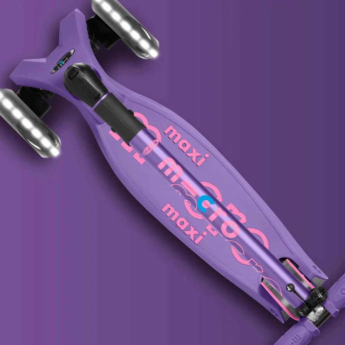 Maxi Micro Deluxe Foldable Purple (Led) Çocuk Mor Scooter MCR.MMD100