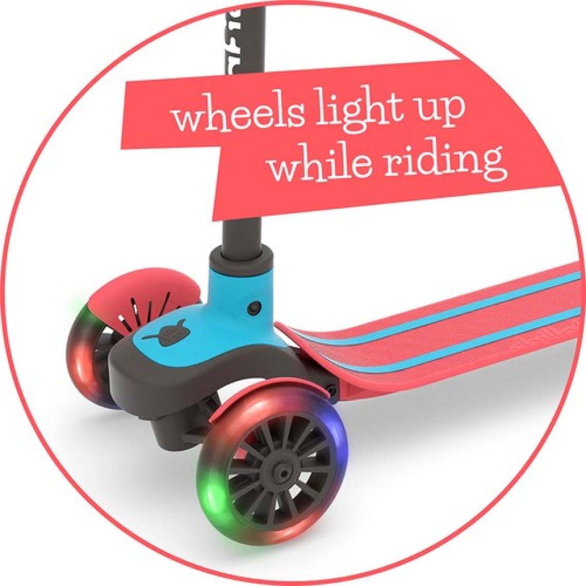 Chillafish Scotti Glow - 3 Tekerlekli Işıklı Scooter - Kırmızı