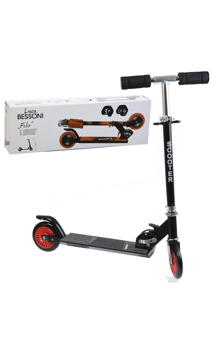 Led'li 120 mm Silikon Teker, Boy Ayarlamalı Katlanır Metal Scooter