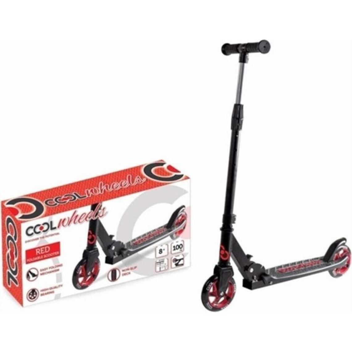 Furkan Cool Wheels 8+ Katlanır Scooter Kırmızı Siyah  8+ Yaş 100 kg Taşır