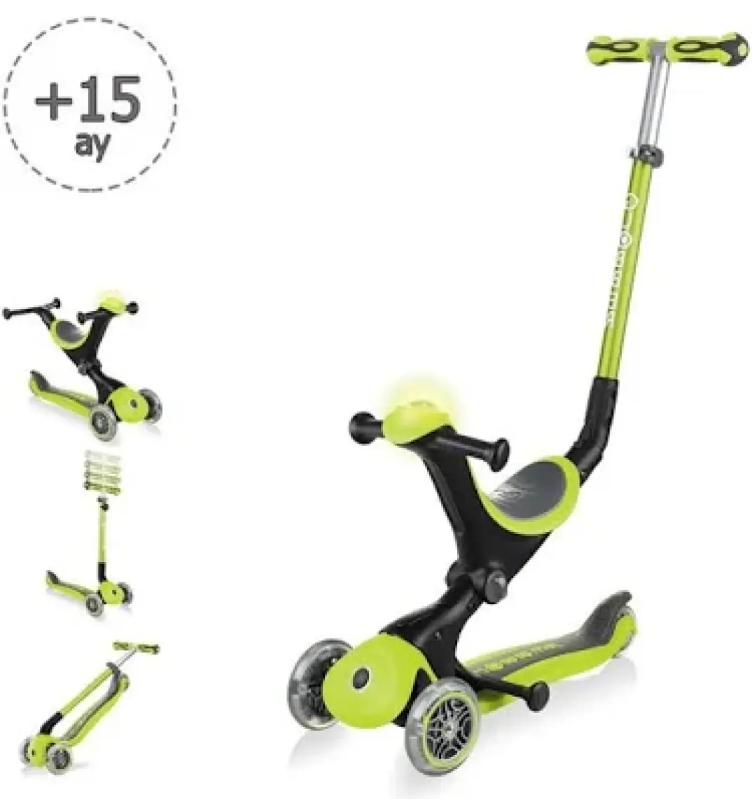 Globber Go Up Deluxe Scooter - Yeşil