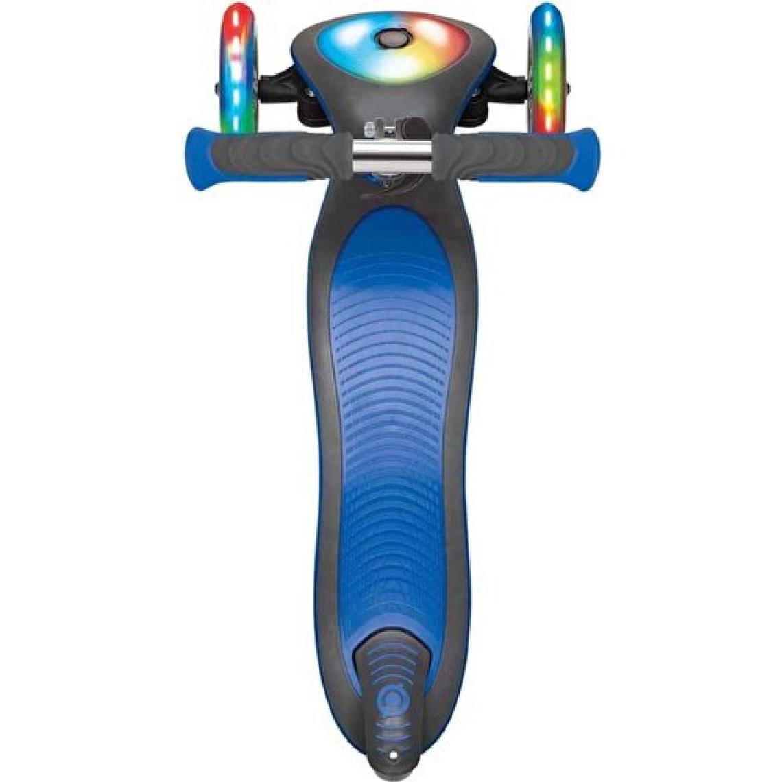 Globber Elite Deluxe Lacivert 3 Tekerlekli Işıklı Çocuk Scooter