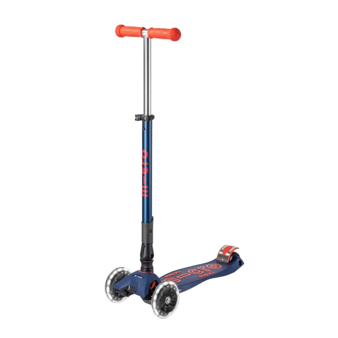 Micro Scooter Maxi Micro Deluxe Foldable Navy LED