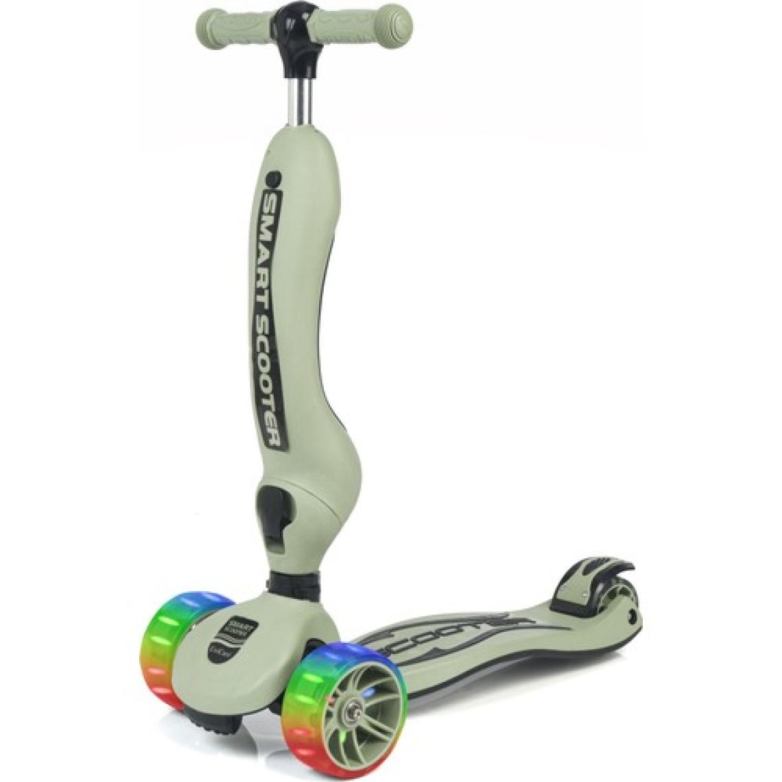 Smart Oturaklı Çocuk Scooter 3 Tekerlekli Işıklı Scooter Yükseklik Ayarlı 1-5 Yaş