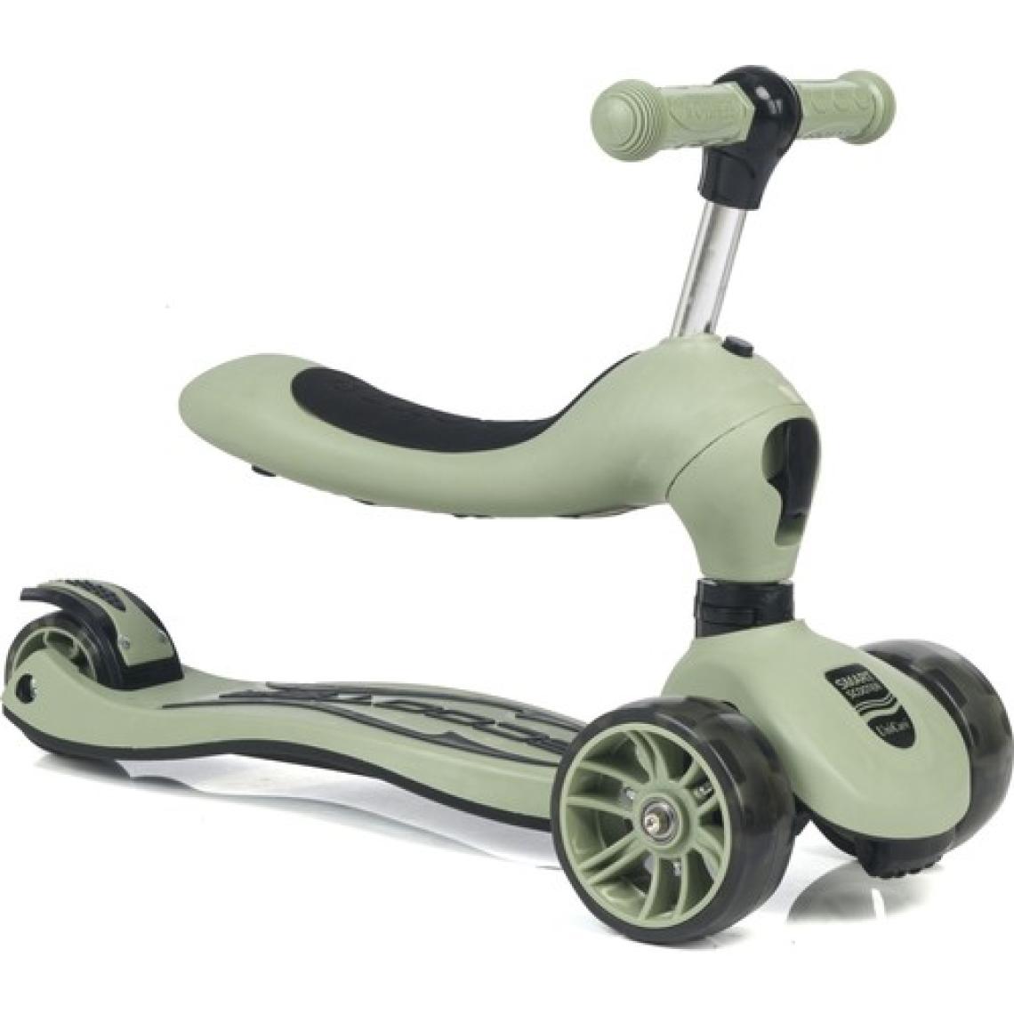 Smart Oturaklı Çocuk Scooter 3 Tekerlekli Işıklı Scooter Yükseklik Ayarlı 1-5 Yaş
