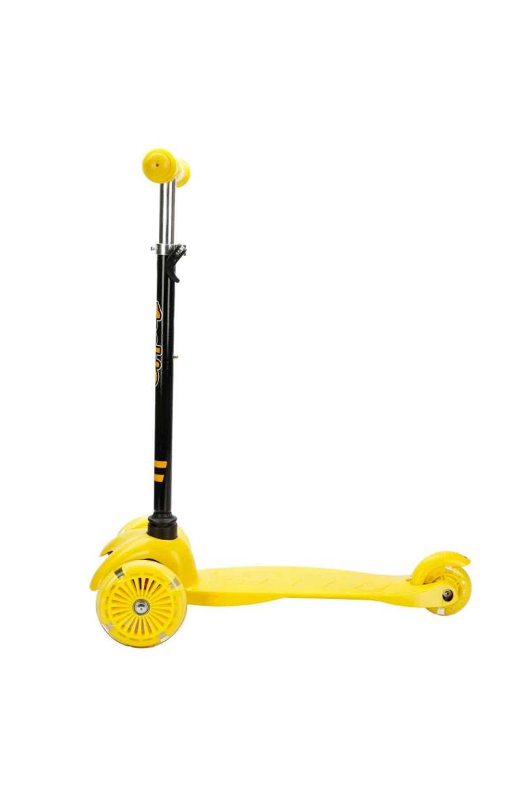 Gokidy Rookie 3 Tekerlekli Işıklı Sarı Mini Scooter