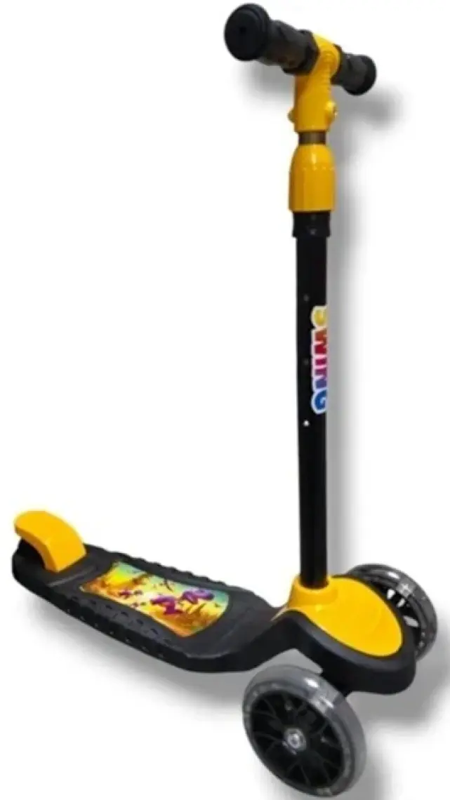 Hak İş Oyuncak Swing Işıklı 3 Tekerlekli Scooter Sarı