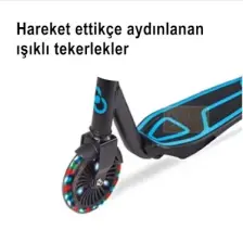 Cool Wheels 5 + Yüksekliği Ayarlanabilir Işıklı Scooter Mavi FR59243