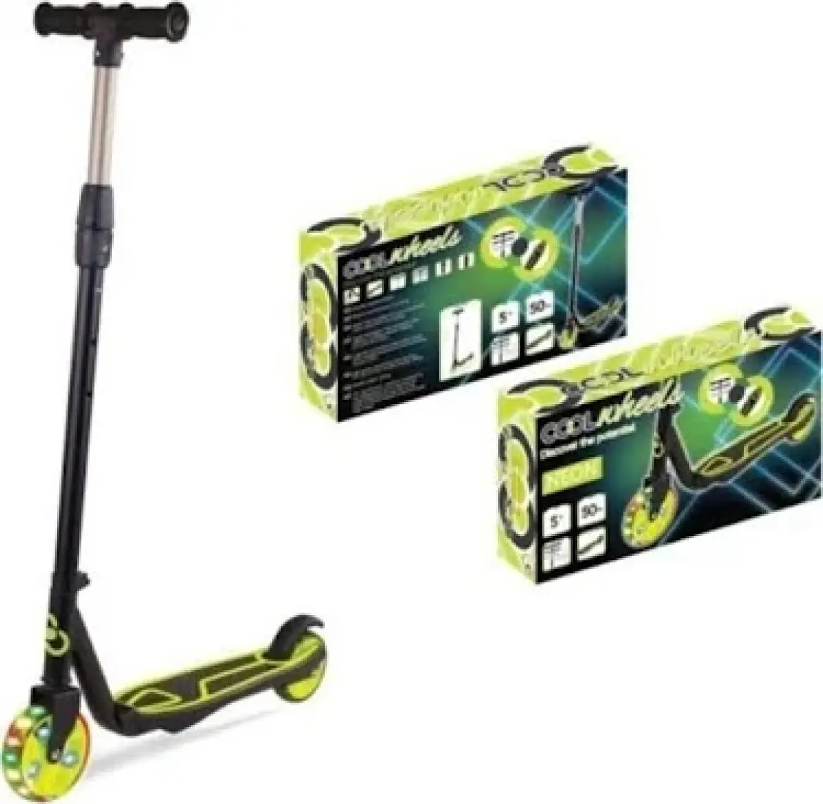 Cool Wheels 5 + Işıklı 2 Tekerlekli Yükseklik Ayarlanabilir Scooter Neon FR58956