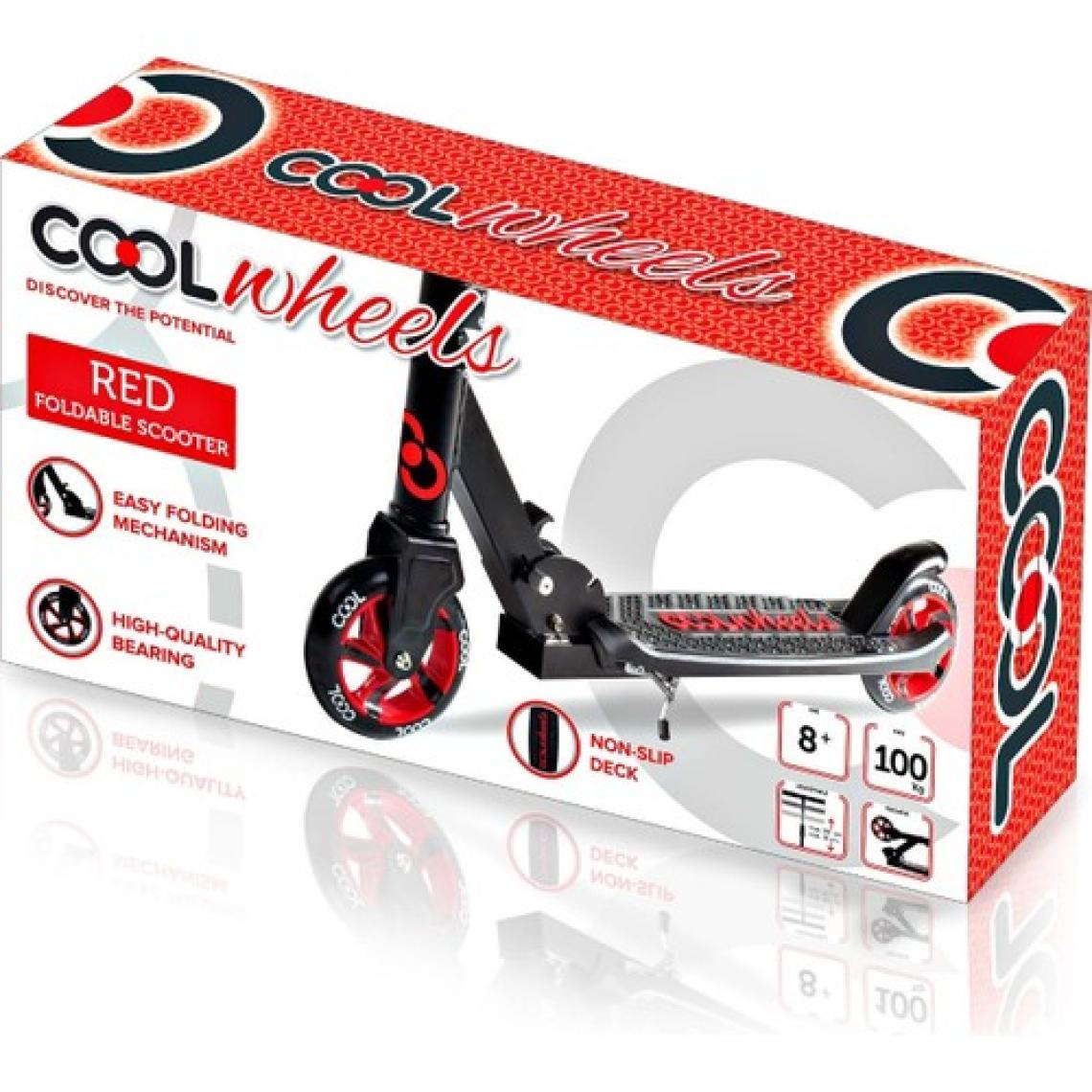 Furkan Katlamalı 2 Tekerlekli Çocuk Scooter (+8 Yaş)+ Kask ( Kırmızı ) 8 wheels