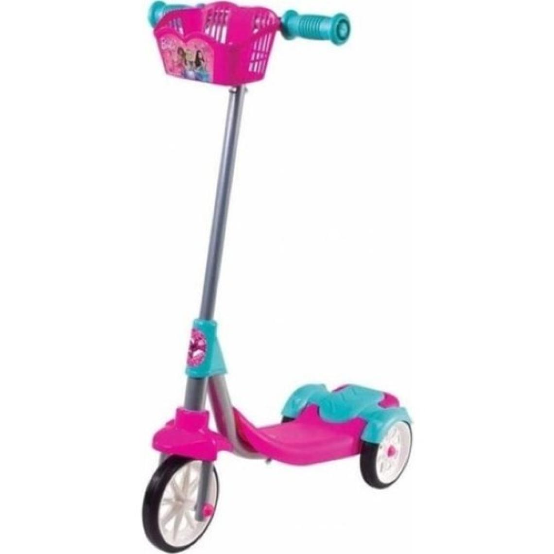 Furkan 3 Tekerlekli Sepetli Frenli Çocuk Scooter Pembe