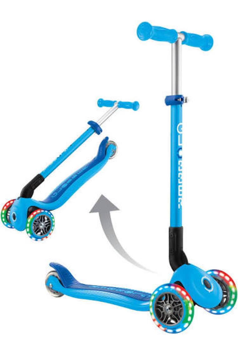 Globber Prımo Katlanabilir Fantasy Lıghts - Çocuklar Için 3 Tekerlekli Scooter-Pembe